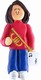 Female Musician Trumpet Ornament - Brown